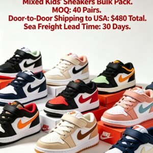 mixed kids shoes 40pcs 480USD to USA